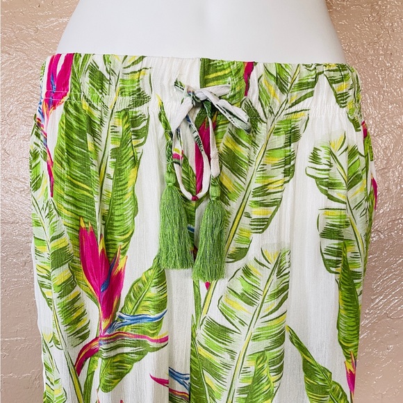 TiNiBiKiNi Swimwear HAREM Bird of Paradise Beach RESORT PANTS Size Large NWT - Picture 5 of 10